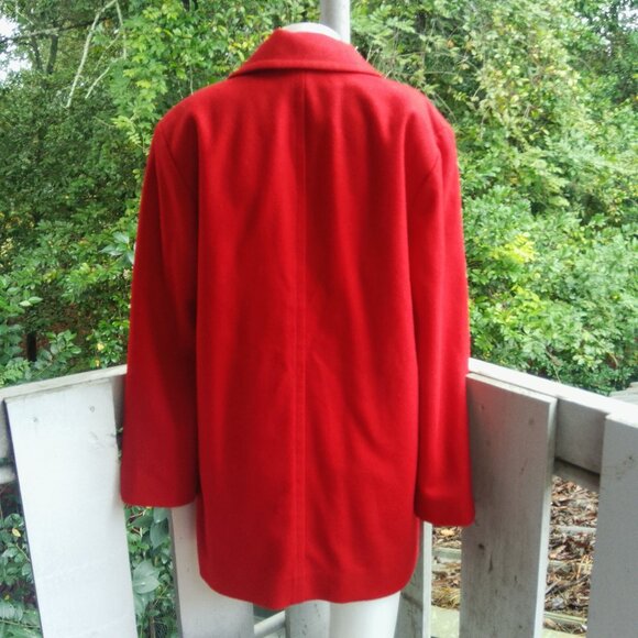 Pendleton Virgin Wool Double Breasted Red Blazer Jacket Women Sz 6 - Picture 3 of 8